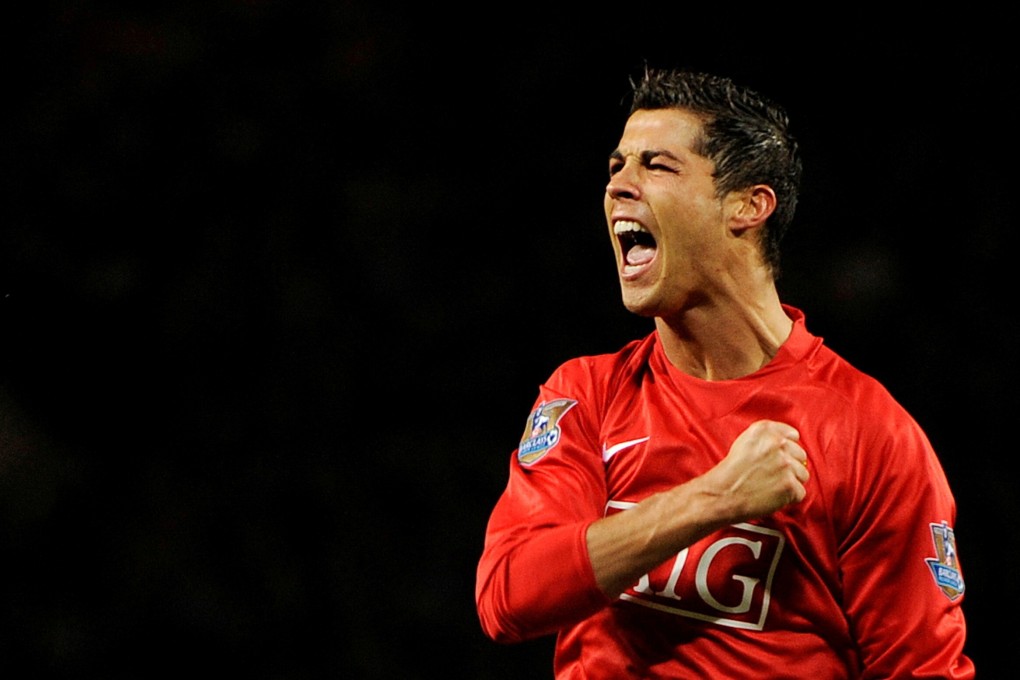 Manchester United's Cristiano Ronaldo celebrates scoring against West Ham United in the English Premier League in 2008. Photo: Reuters