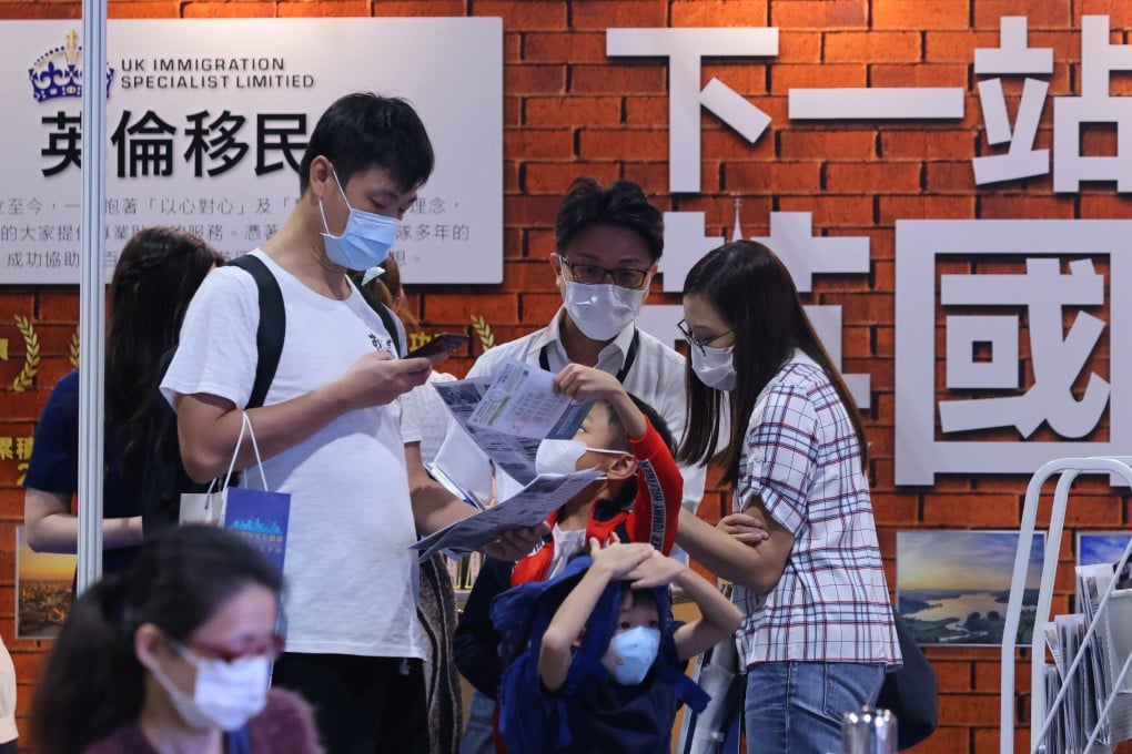 Attendees at the 2nd International Immigration and Property Expo at the Hong Kong Convention and Exhibition Centre (HKCEC) in Wan Chai on 29 August 2021. Photo: Dickson Lee.