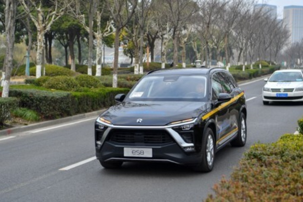 NIO runs an autonomous driving road test with its ES8, a seven-seater electric SUV, in Shanghai. NIO’s driver-assistance system has become the subject of controversy following a fatal accident in August. Photo: Handout