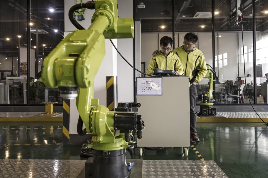 The contribution of manufacturing to China’s gross domestic product has been declining over the past four years from over 30 per cent down to 27.7 per cent in 2019. Photo: Bloomberg