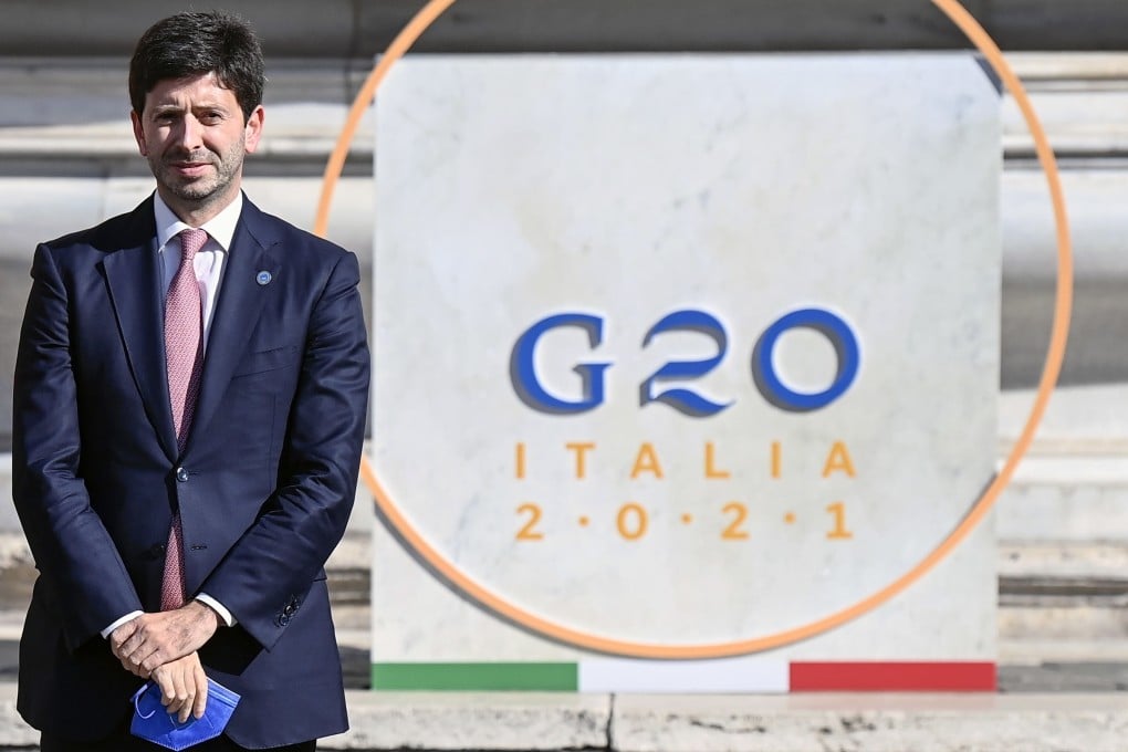 Roberto Speranza, Italy’s health minister, during the G20 Health Ministers’ Meeting in Rome, Italy on Sunday. Photo: EPA-EFE