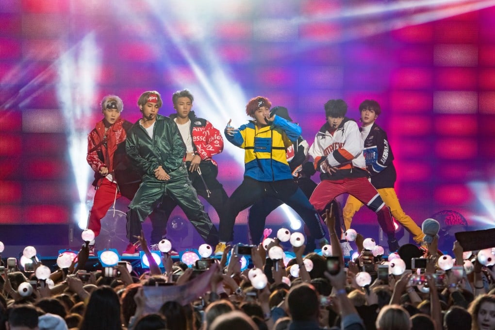 Korean K-pop band BTS at 'Jimmy Kimmel Live' on November 15, 2017 in Los Angeles, California. Photo: GC Images