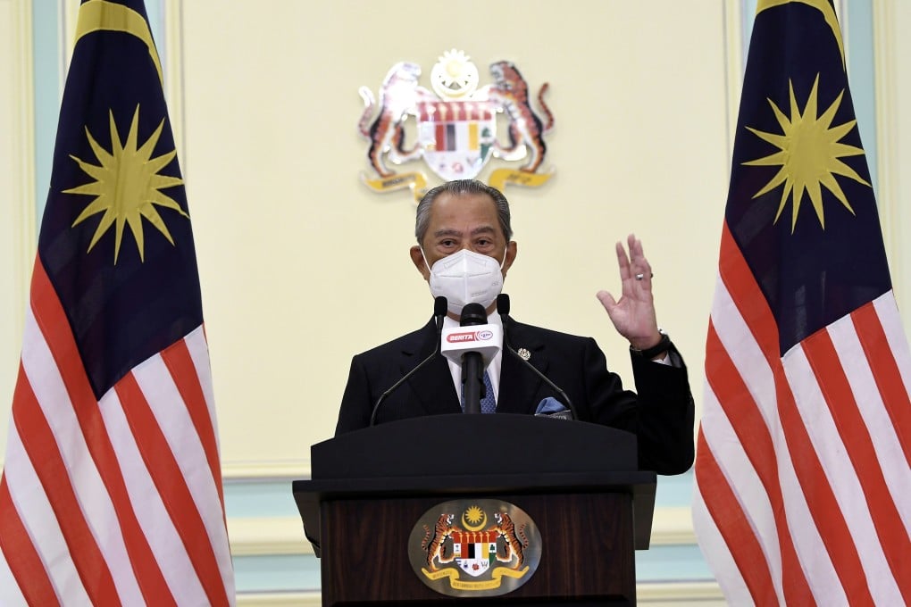 Muhyiddin Yassin delivers his last address as prime minister on August 16. Photo: DPA
