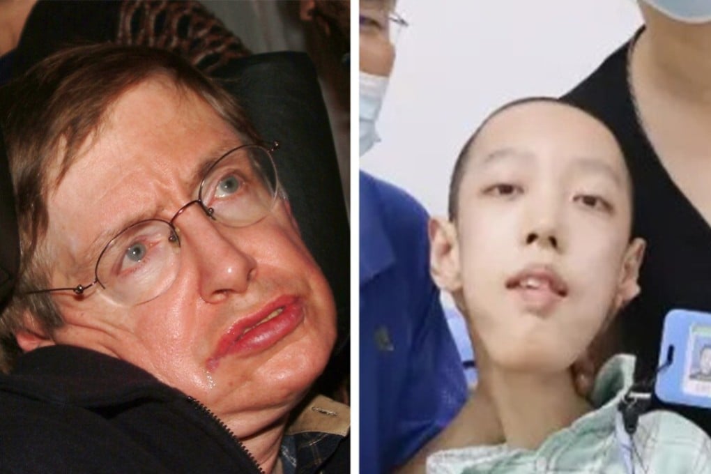 An 18-year-old man with muscular dystrophy aspires to becoming China’s Stephen Hawking, and has inspired many after being accepted by a top Chinese university. Photo: Artwork