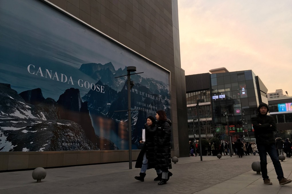 The flagship store of Canadian luxury parka maker Canada Goose in Beijing. Photo: Reuters