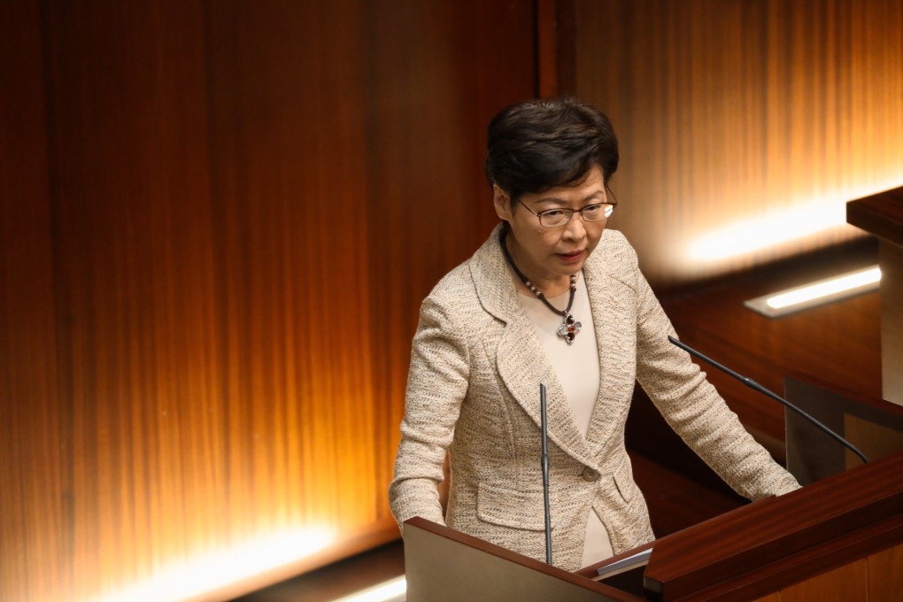 Hong Kong leader Carrie Lam attends a question and answer session in Legco on Wednesday. Photo: Sam Tsang