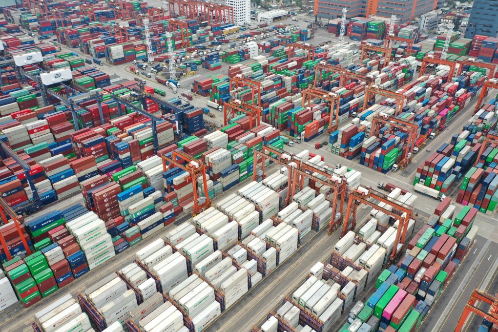An aerial view of Kwai Chung Container Terminal in Hong Kong. Exporters from the city have seen fewer delayed payments from overseas buyers this year. Photo: Winson Wong