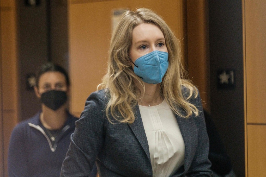 Elizabeth Holmes, the founder and former CEO of blood testing and life sciences company Theranos, arrives for the first day of her fraud trial in San Jose, California, on Wednesday. Photo: AFP