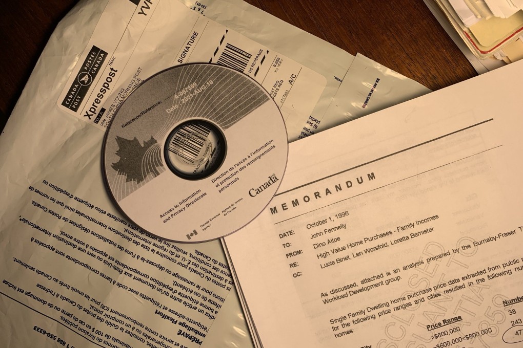 The Canada Revenue Agency’s response to a 2016 freedom-of-information request was received by the South China Morning Post after five years. Photo: Ian Young