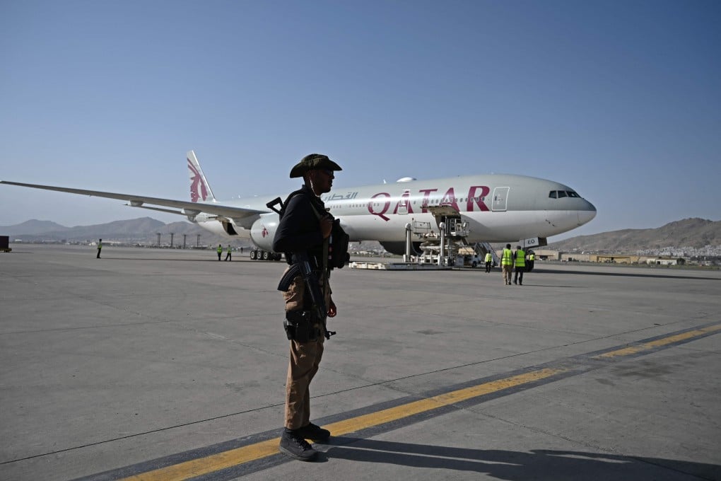Some 200 passengers left Kabul airport on Thursday on the first flight carrying foreigners out of the Afghan capital since a US-led evacuation ended last month. Photo: AFP