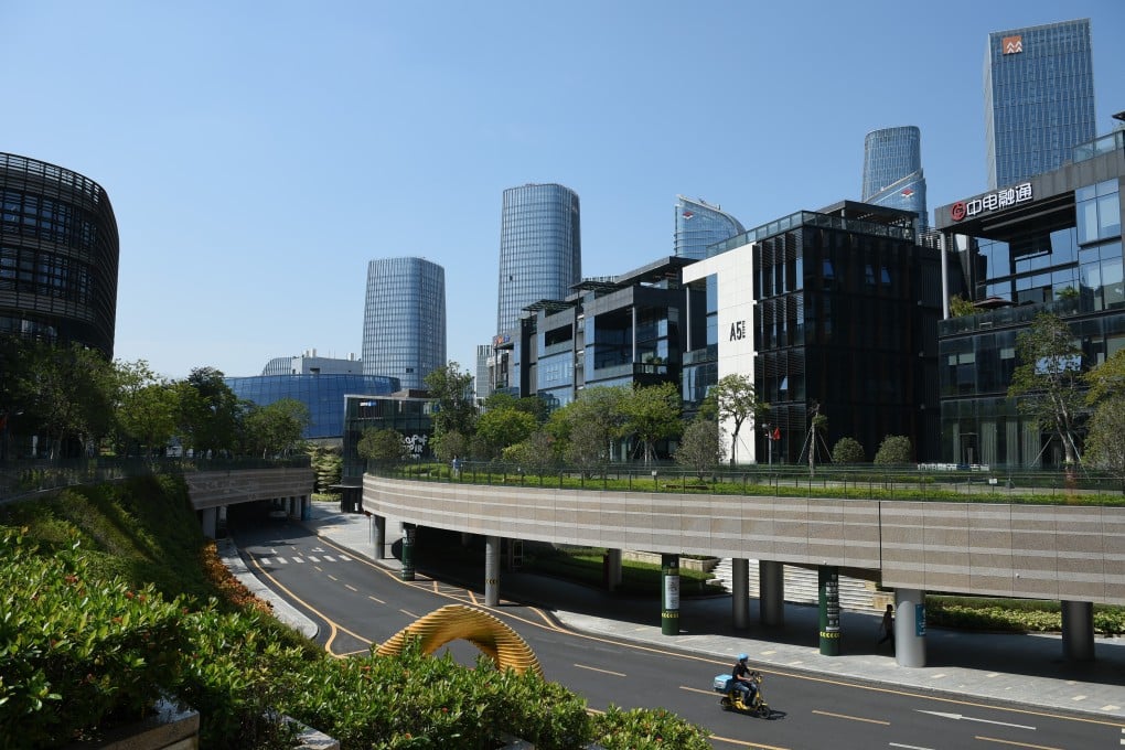 The Qianhai free-trade zone is being expanded as part of a push to further integrate the Hong Kong and Macau economies in the Greater Bay Area along with nine cities in Guangdong province. Photo: VCG via Getty Images