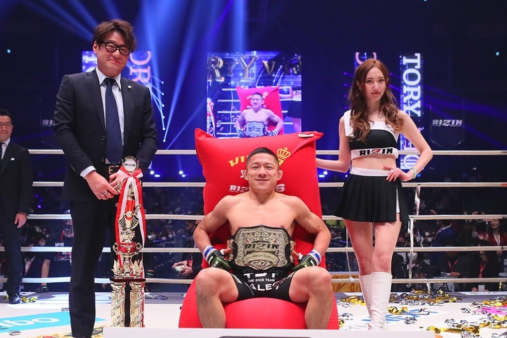 Kyoji Horiguchi celebrates his first-round TKO win over Kai Asakura at Rizin 26. Photos: Rizin Fighting Federation