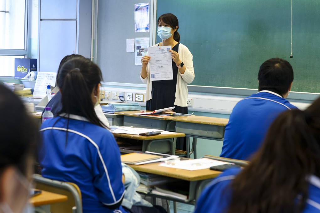 Form Six students at Heung To Secondary School (Tseung Kwan O), which is expected to resume classes on September 23. Photo: Dickson Lee