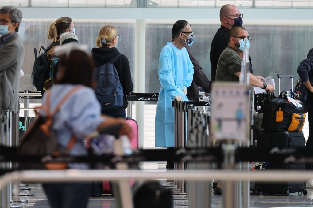 Inbound travellers arrive at Hong Kong International Airport in early September. Photo: Dickson Lee