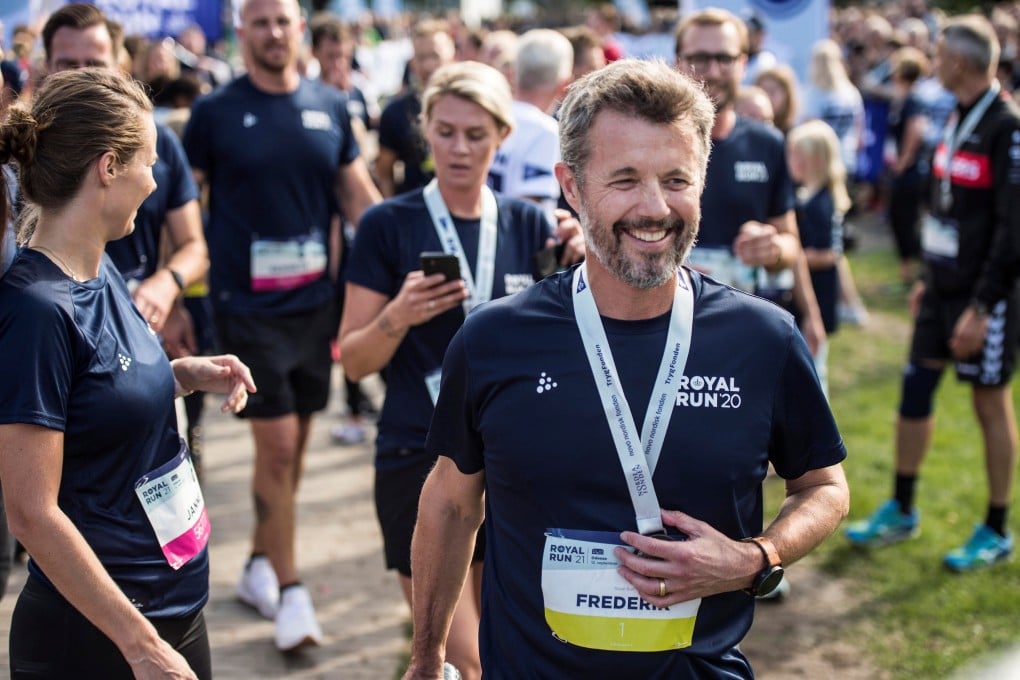 Denmark’s Crown Prince Frederik attends the Royal Run in Odense, Denmark on Sunday. Photo: Ritzau Scanpix / Tim Kildeborg Jensen via Reuters