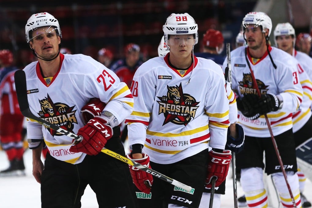 China’s men’s ice hockey team will be largely made up of players from the Kunlun Red Star team, which plays out of Beijing. But how will they fair against NHL superstars come the 2022 Winter Olympics in Beijing? Photo: Getty Images