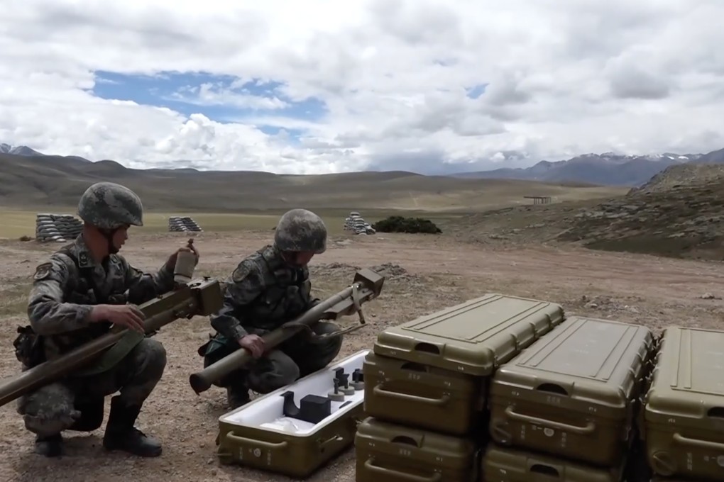 An air defence brigade under China’s Tibetan Military District knocked off several incoming targets, according to the video released by CCTV on Monday. Photo: Weibo