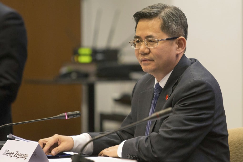 China’s ambassador to Britain Zheng Zeguang was barred from the country’s parliament in Westminster over Chinese sanctions on British lawmakers. Photo: AP