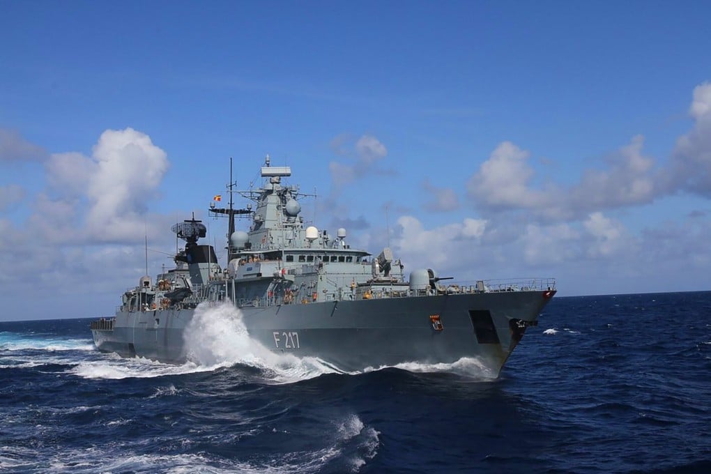 The German frigate Bayern set off in early August on a six-month mission. Photo: Twitter