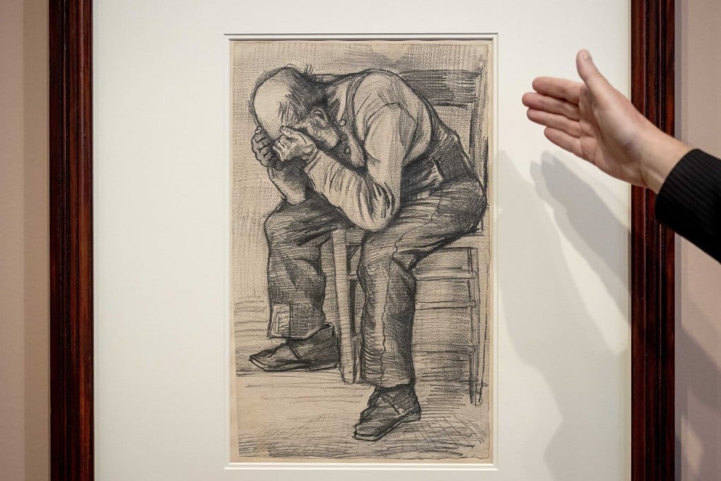 A newly discovered drawing attributed to Dutch artist Vincent van Gogh is on display at the Van Gogh Museum in Amsterdam on Thursday. Photo: EPA-EFE