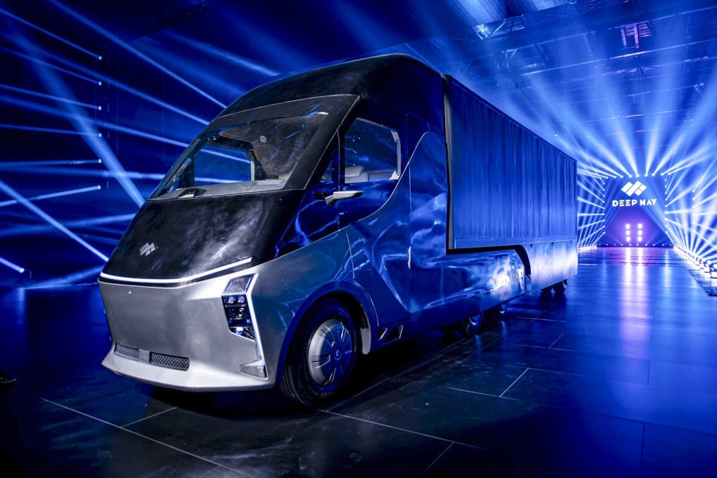 The Xingtu electric truck developed by Baidu’s DeepWay. Photo: Handout