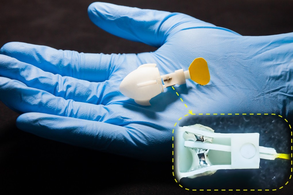 The robot fish has “muscles” made of liquid metal. Photo: Handout