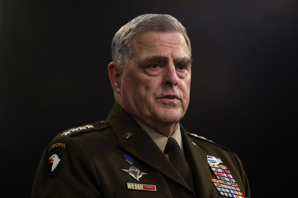US Joint Chiefs of Staff Chairman General Mark Milley takes part in a news briefing at the Pentagon in July. Photo: TNS