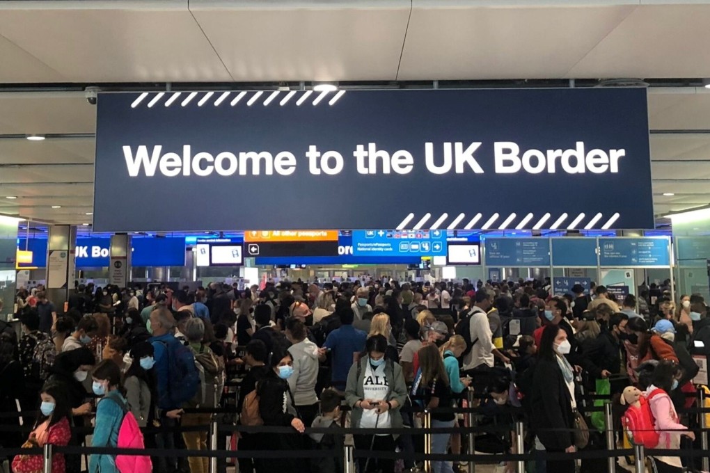 Starting early next month, Britain will require arrivals’ vaccination records to include their date of birth, something Hong Kong’s forms lack. Photo: Reuters