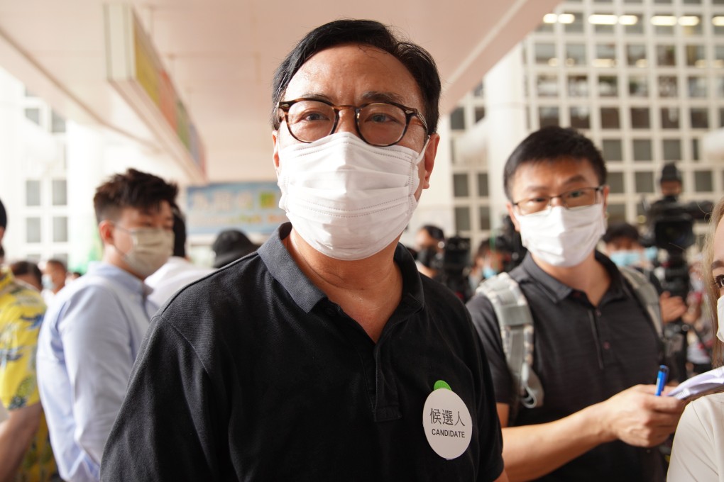 Tik Chi-yuen at a polling station at Kowloon Park Sports Centre. Photo: Winson Wong