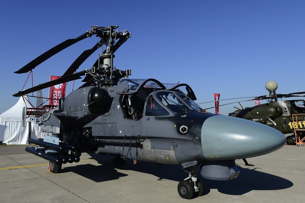 Russia’s Ka-52K model helicopter could plug a gap in China’s naval defences. Photo: Getty Images