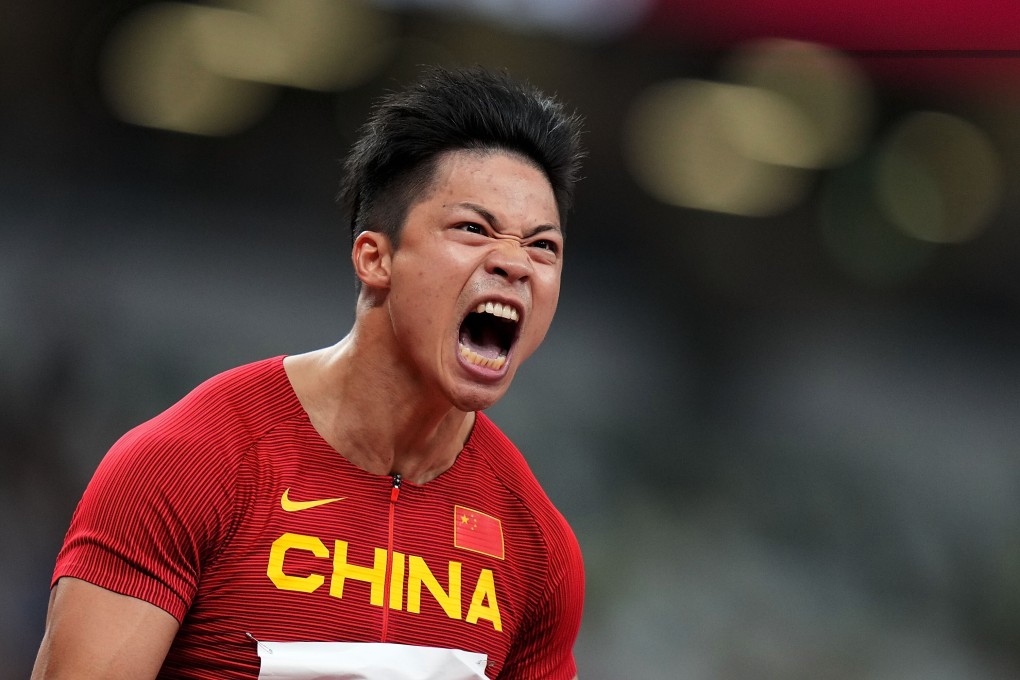 Su Bingtian eased into the semi-finals of the 100 metres at the National Games. Photo: Xinhua