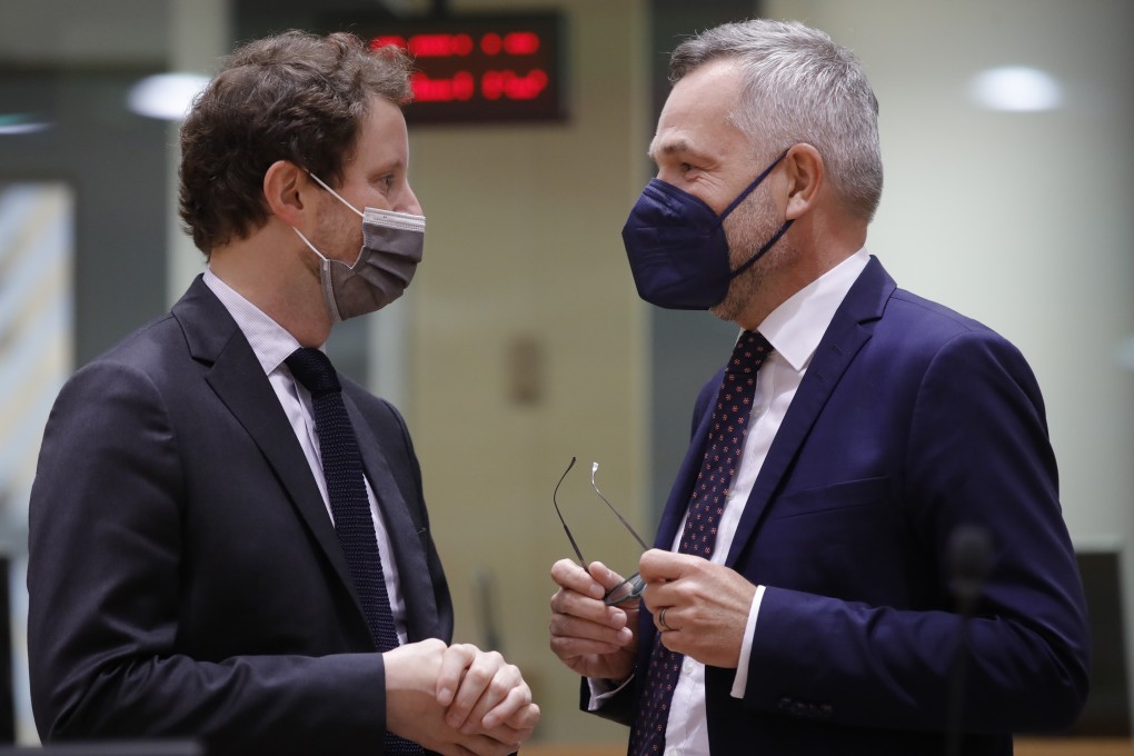 French Minister for European Affairs Clement Beaune, left, and Germany’s Minister of State for European Affairs Michael Roth. Photo: EPA-EFE