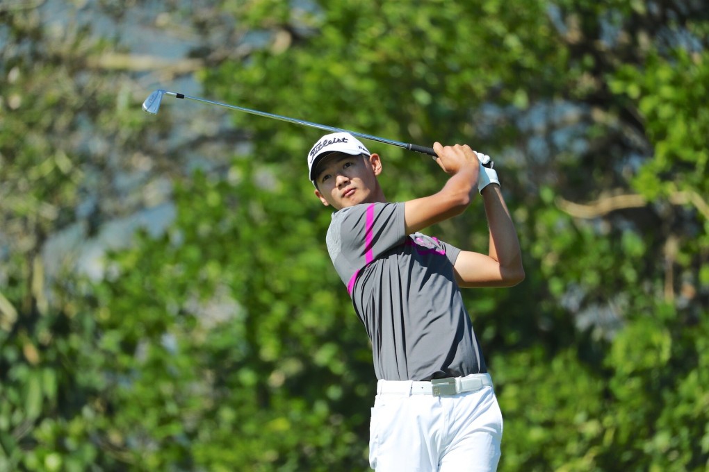 Hong Kong’s Jason Hak Shun-yat sits in a share of second place after the first round of the golf event at the National Games in Xi’an. Photo: Handout