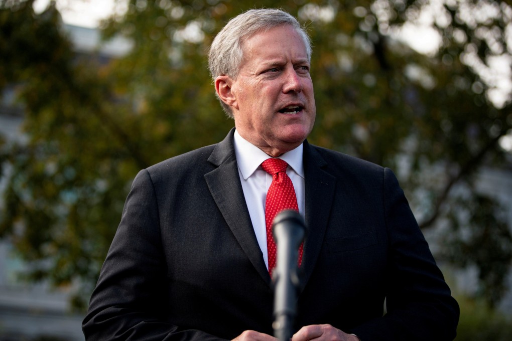 Former White House chief of staff Mark Meadows is one of four Trump administration officials ordered to appear at depositions and produce documents. Photo: Reuters