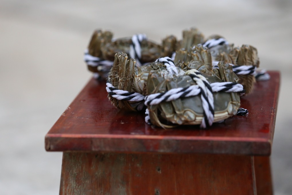 Coupons to redeem hairy crabs farmed from Yangcheng Lake in China are popular holiday gifts. Photo: SCMP
