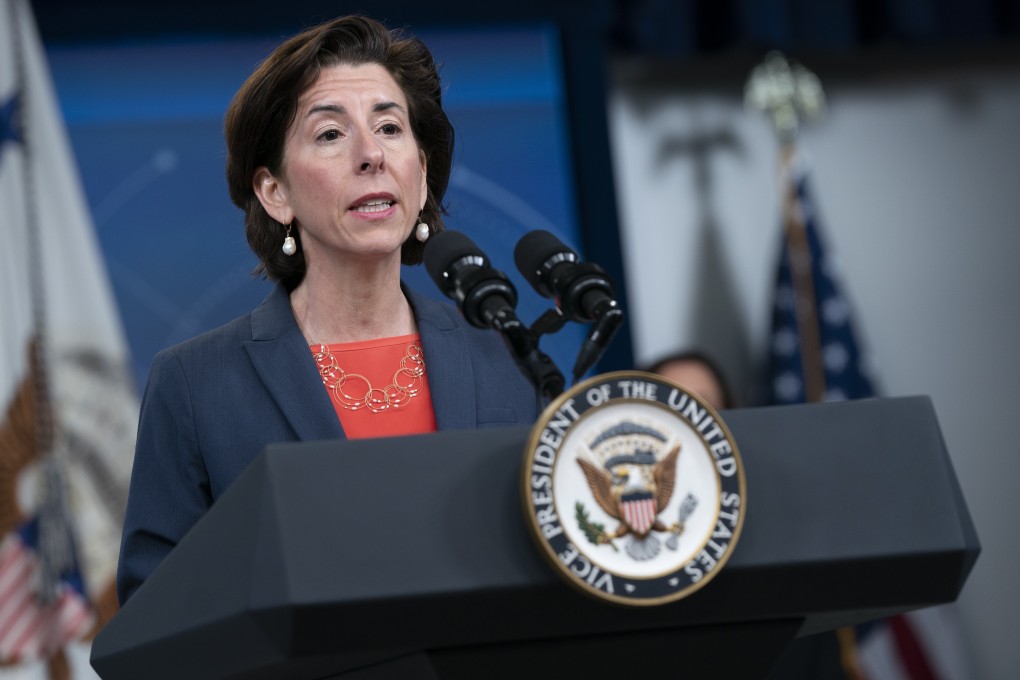 Former president Donald Trump’s administration added Huawei to the US Entity List in May 2019 and current US Commerce Secretary Gina Raimondo said the list ‘is a really powerful tool in our toolbox, and we will use it to the fullest extent possible to protect American national security’. Photo: Bloomberg