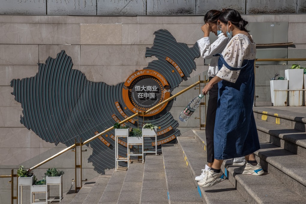 A map of Evergrande commercial hubs in China. Photo: EPA-EFE