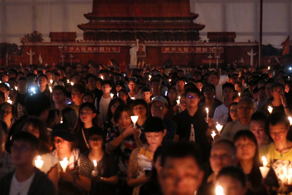 Hong Kong residents attend the June 4 candlelight vigil in Victoria Park in 2019. Photo: Sam Tsang