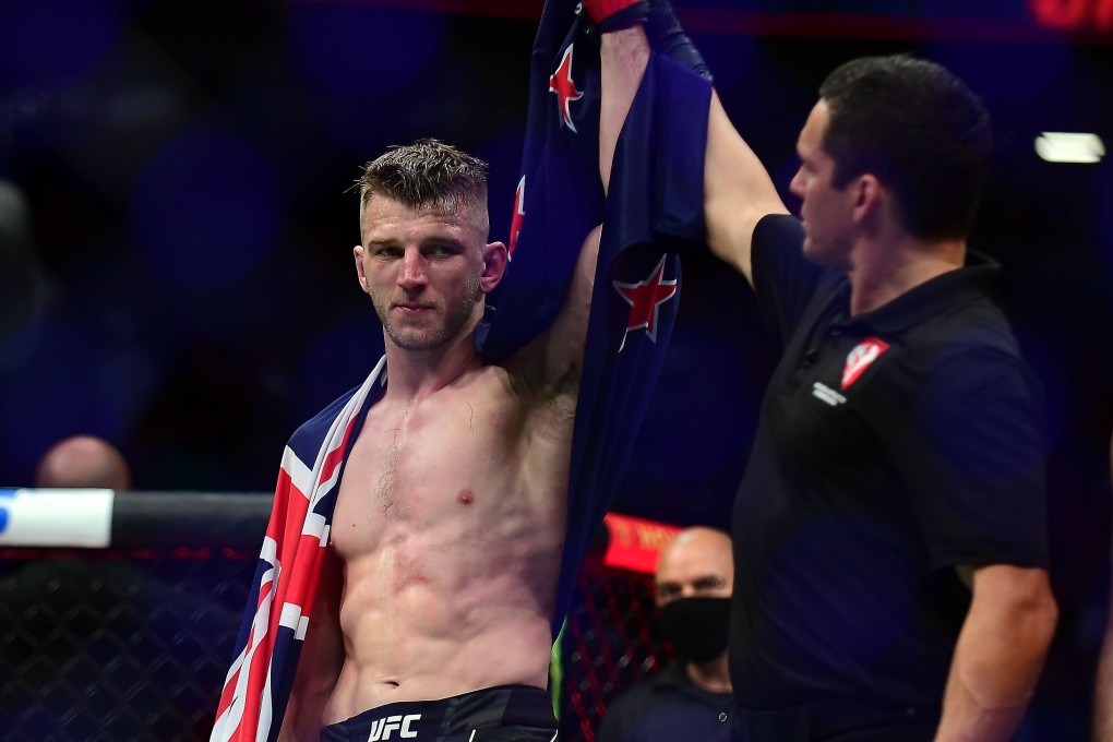 Dan Hooker is declared the winner by decision against Nasrat Haqparast at UFC 266. Photos: USA Today