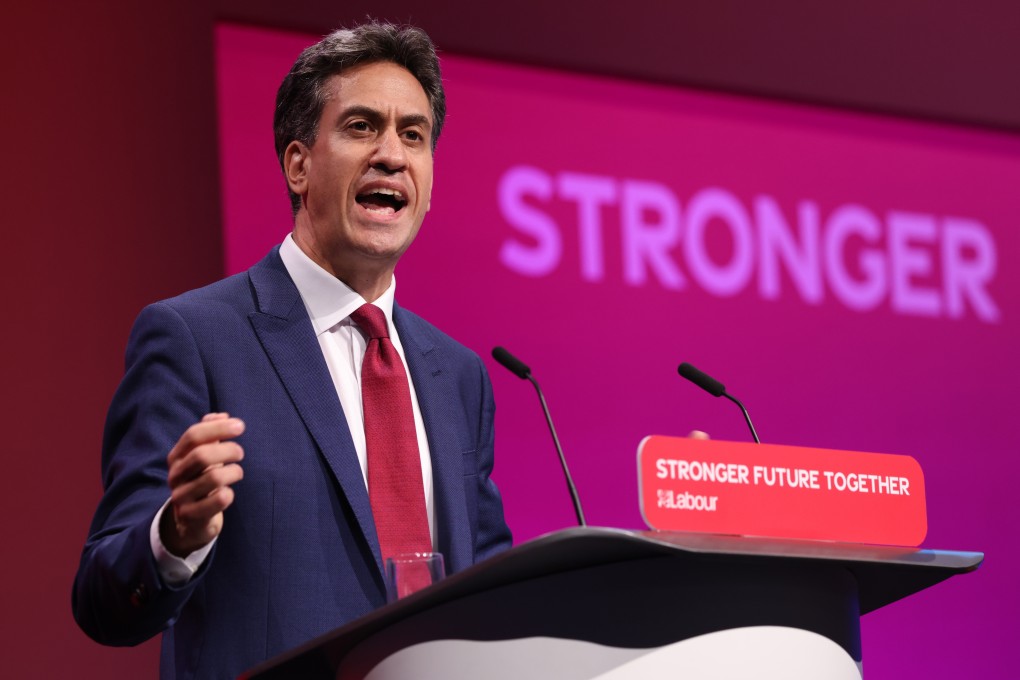 Ed Miliband at the annual Labour Party conference in Brighton, UK on Sunday. Photo: Bloomberg