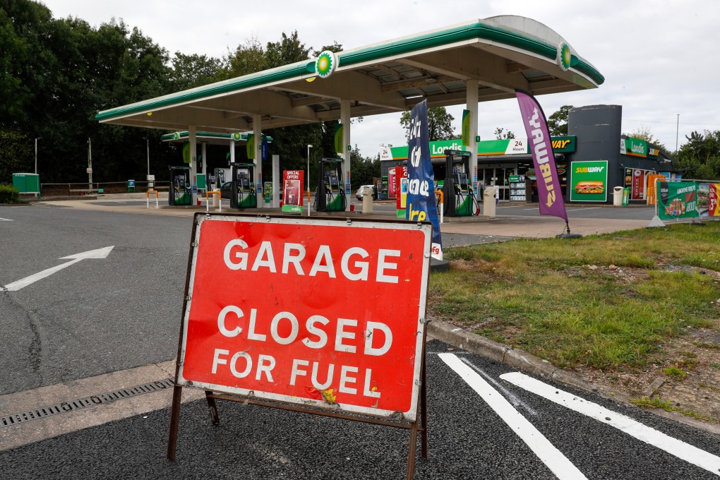 The Petrol Retailers Association, which represents almost 5,500 independent outlets, said about two-thirds of its members were reporting that they had sold out their fuel. Photo: Bloomberg