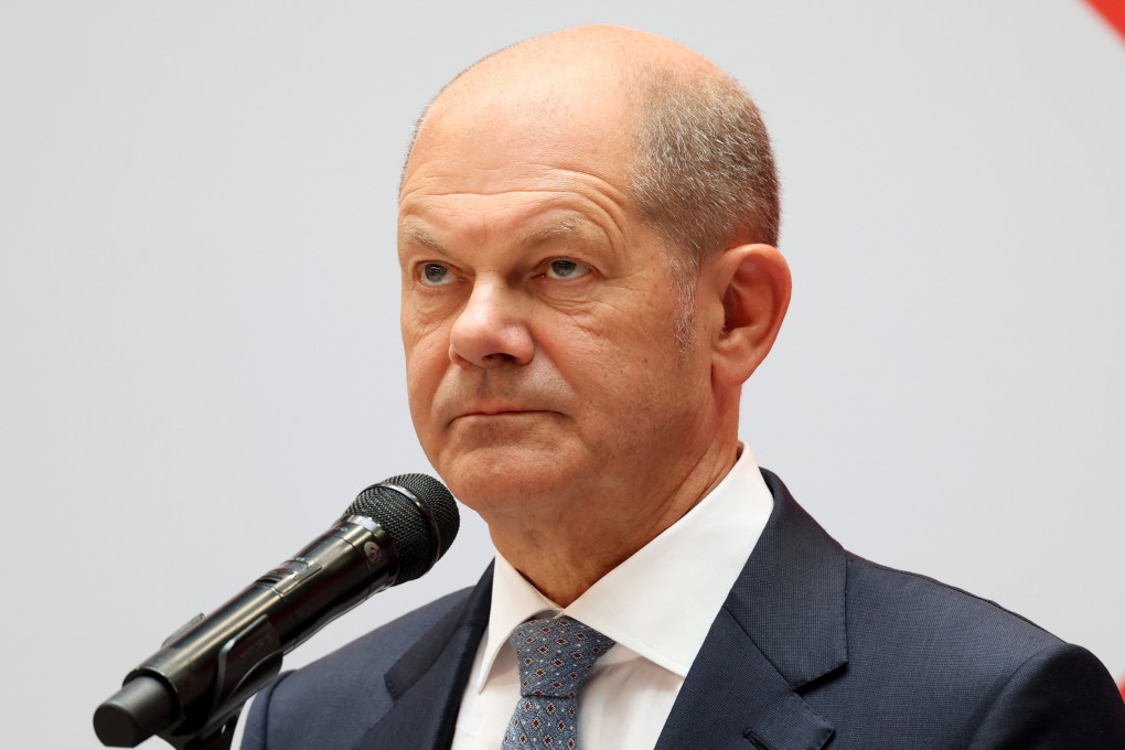 Olaf Scholz, chancellor candidate for the Social Democratic Party (SPD), speaks to the media at the party headquarters in Berlin after the German election. Photo: Bloomberg