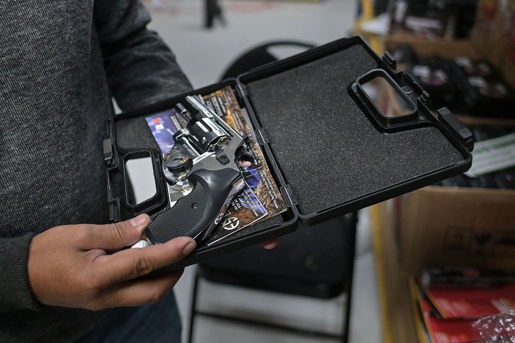 One of the many non-lethal weapons available for purchase in Bogota, Colombia. Photo: AFP