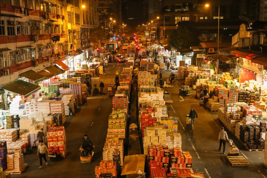 The Yau Ma Tei Wholesale Fruit Market is a hive of activity as the rest of the city sleeps. Photo: Sam Tsang