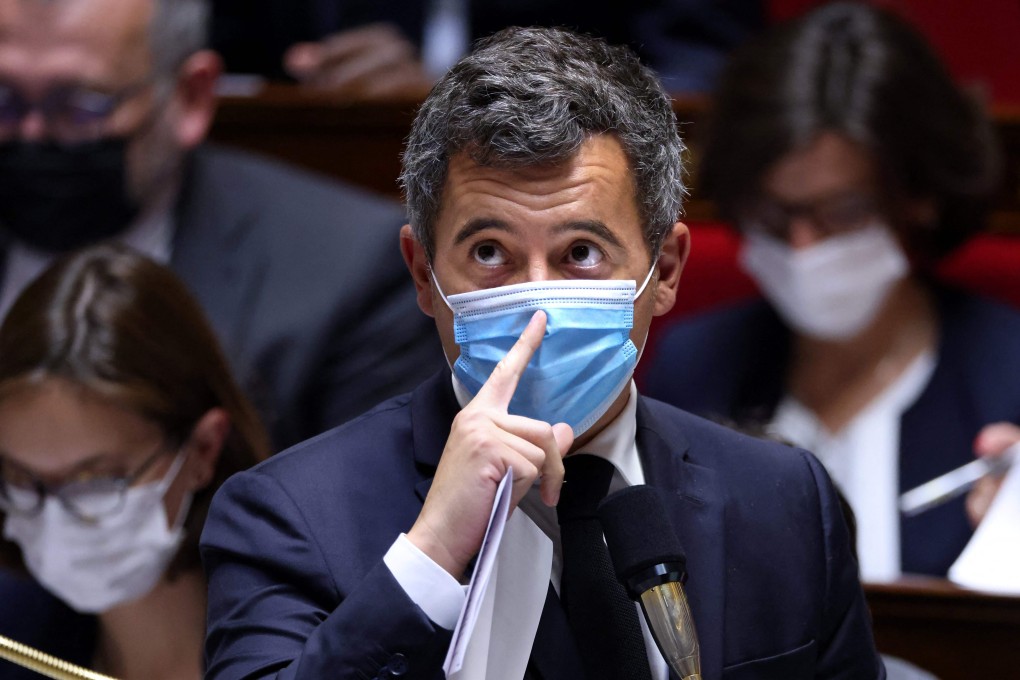 French Interior minister Gerald Darmanin at the French National Assembly in Paris on Tuesday. Photo: AFP