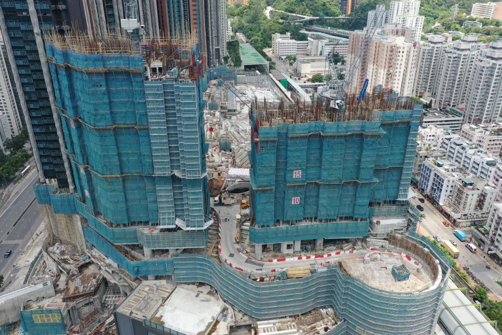 General view of the third phase of New World Development’s The Pavilia Farm project coming up above Tai Wai MTR station. The company is tearing down and rebuilding two towers in the project. Photo: May Tse