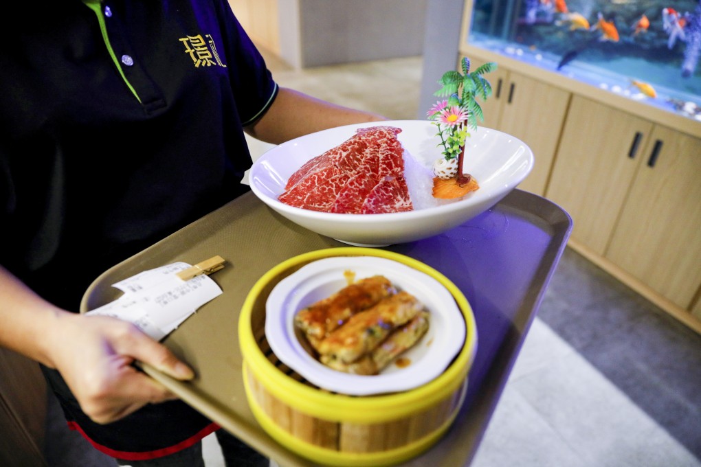 Imported marbled US beef being served at a hotpot restaurant in Beijing. Photo: Reuters