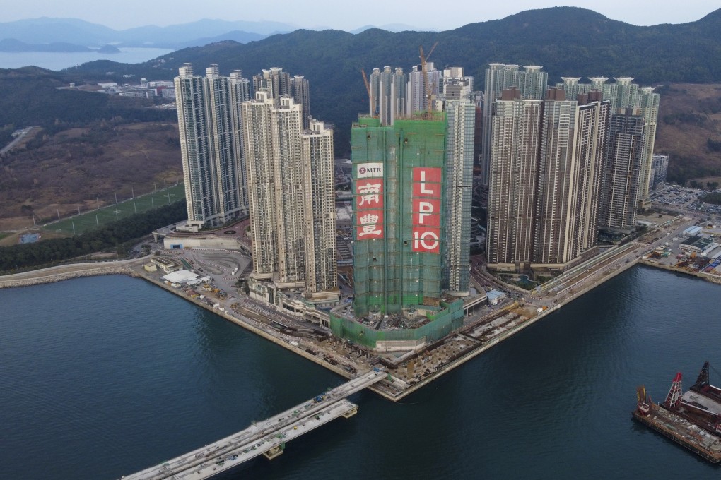 An aerial view of the LP10 residential project in Lohas Park, Tseung Kwan O, pictured on February 17, 2021. Photo: Martin Chan