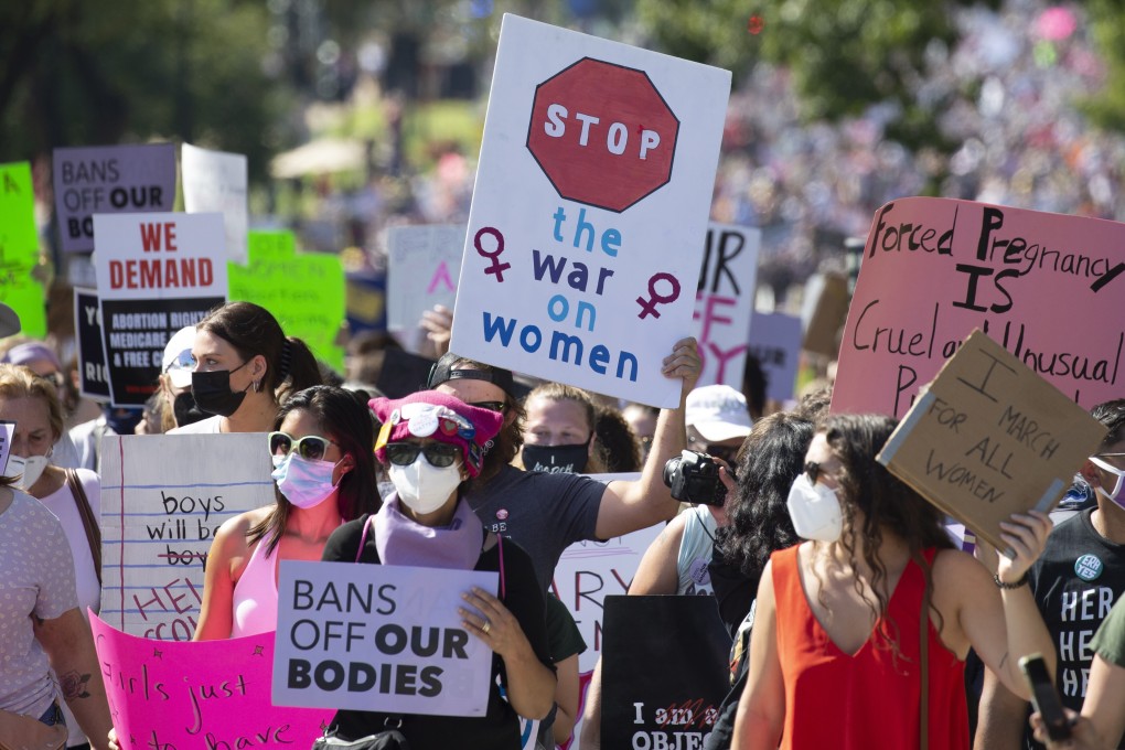 Thousands of people participate in the Women's March in Washington and other parts of the United States to voice support for the landmark Supreme Court case on abortion, Roe vs Wade. Photo: EPA-EFE