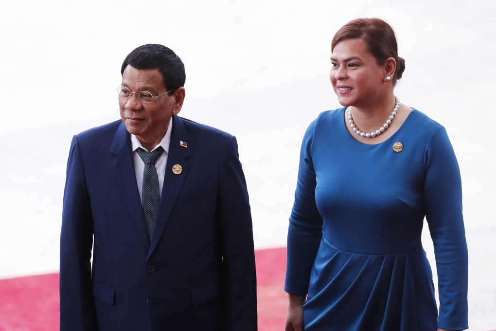 Philippine President Rodrigo Duterte pictured with his daughter Sara in 2018. Photo: AFP via Getty Images/TNS